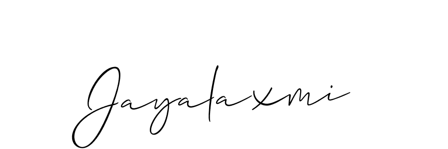 How to make Jayalaxmi signature? Allison_Script is a professional autograph style. Create handwritten signature for Jayalaxmi name. Jayalaxmi signature style 2 images and pictures png