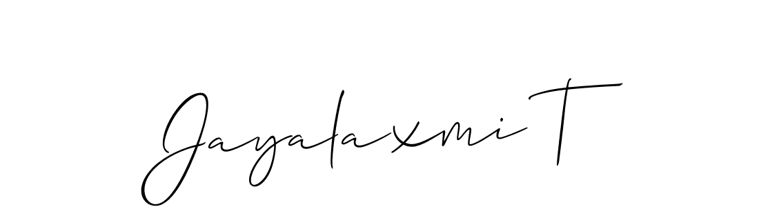 Also You can easily find your signature by using the search form. We will create Jayalaxmi T name handwritten signature images for you free of cost using Allison_Script sign style. Jayalaxmi T signature style 2 images and pictures png