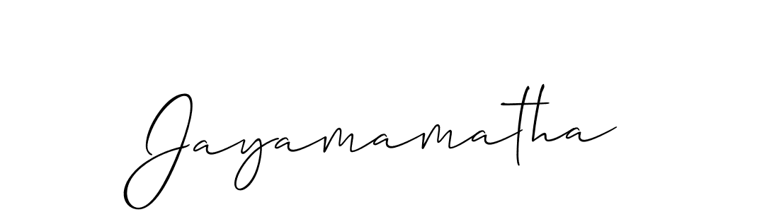 Make a beautiful signature design for name Jayamamatha. With this signature (Allison_Script) style, you can create a handwritten signature for free. Jayamamatha signature style 2 images and pictures png