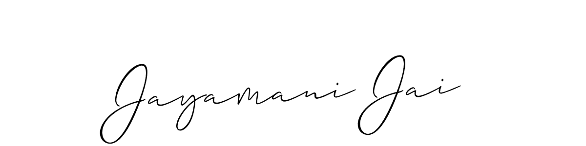 Make a beautiful signature design for name Jayamani Jai. With this signature (Allison_Script) style, you can create a handwritten signature for free. Jayamani Jai signature style 2 images and pictures png