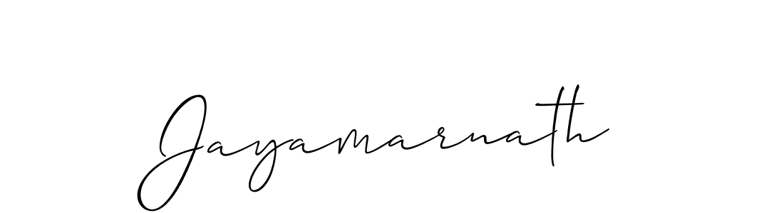 Create a beautiful signature design for name Jayamarnath. With this signature (Allison_Script) fonts, you can make a handwritten signature for free. Jayamarnath signature style 2 images and pictures png