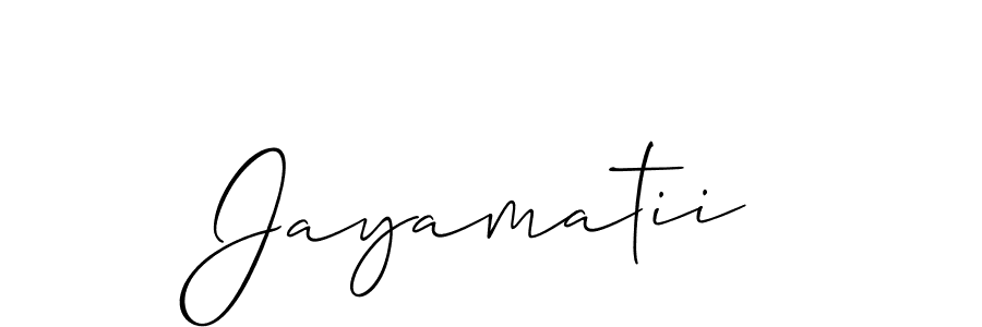 You should practise on your own different ways (Allison_Script) to write your name (Jayamatii) in signature. don't let someone else do it for you. Jayamatii signature style 2 images and pictures png