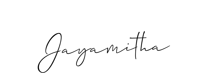 You should practise on your own different ways (Allison_Script) to write your name (Jayamitha) in signature. don't let someone else do it for you. Jayamitha signature style 2 images and pictures png