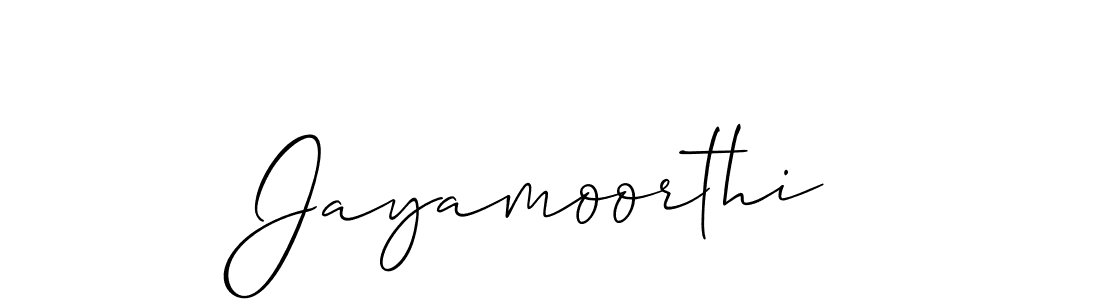 Create a beautiful signature design for name Jayamoorthi. With this signature (Allison_Script) fonts, you can make a handwritten signature for free. Jayamoorthi signature style 2 images and pictures png
