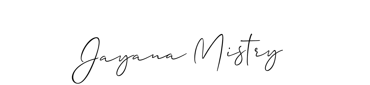 It looks lik you need a new signature style for name Jayana Mistry. Design unique handwritten (Allison_Script) signature with our free signature maker in just a few clicks. Jayana Mistry signature style 2 images and pictures png