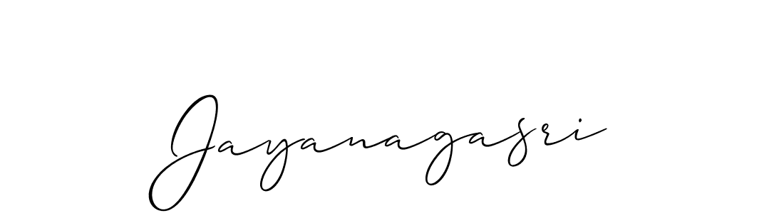 Make a beautiful signature design for name Jayanagasri. With this signature (Allison_Script) style, you can create a handwritten signature for free. Jayanagasri signature style 2 images and pictures png