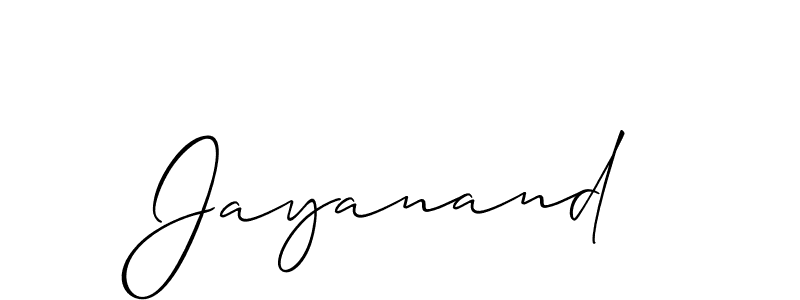 Also You can easily find your signature by using the search form. We will create Jayanand name handwritten signature images for you free of cost using Allison_Script sign style. Jayanand signature style 2 images and pictures png