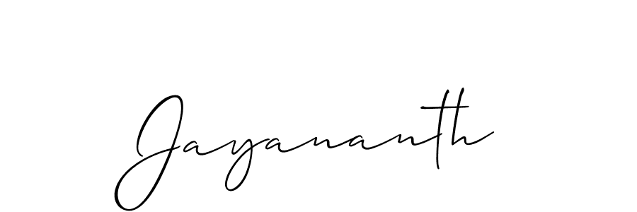 You should practise on your own different ways (Allison_Script) to write your name (Jayananth) in signature. don't let someone else do it for you. Jayananth signature style 2 images and pictures png