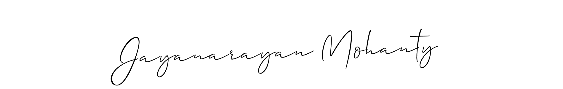 Design your own signature with our free online signature maker. With this signature software, you can create a handwritten (Allison_Script) signature for name Jayanarayan Mohanty. Jayanarayan Mohanty signature style 2 images and pictures png