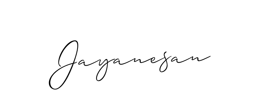Allison_Script is a professional signature style that is perfect for those who want to add a touch of class to their signature. It is also a great choice for those who want to make their signature more unique. Get Jayanesan name to fancy signature for free. Jayanesan signature style 2 images and pictures png