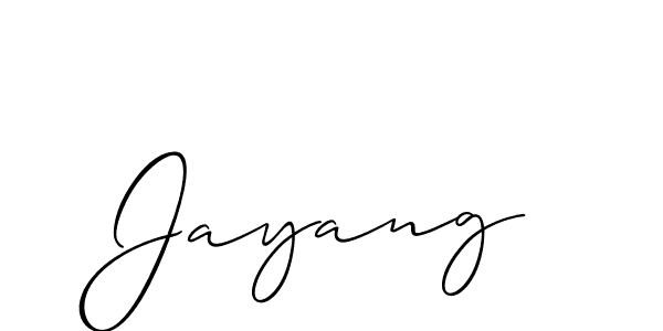 Allison_Script is a professional signature style that is perfect for those who want to add a touch of class to their signature. It is also a great choice for those who want to make their signature more unique. Get Jayang name to fancy signature for free. Jayang signature style 2 images and pictures png