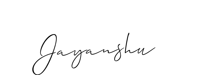 It looks lik you need a new signature style for name Jayanshu. Design unique handwritten (Allison_Script) signature with our free signature maker in just a few clicks. Jayanshu signature style 2 images and pictures png