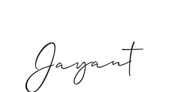 Make a beautiful signature design for name Jayant. With this signature (Allison_Script) style, you can create a handwritten signature for free. Jayant signature style 2 images and pictures png