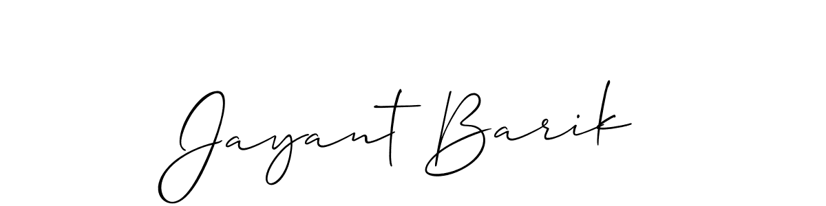 Allison_Script is a professional signature style that is perfect for those who want to add a touch of class to their signature. It is also a great choice for those who want to make their signature more unique. Get Jayant Barik name to fancy signature for free. Jayant Barik signature style 2 images and pictures png