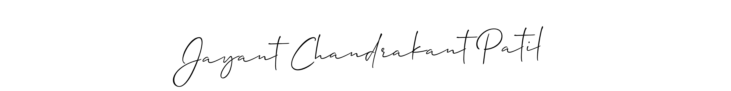 How to make Jayant Chandrakant Patil name signature. Use Allison_Script style for creating short signs online. This is the latest handwritten sign. Jayant Chandrakant Patil signature style 2 images and pictures png