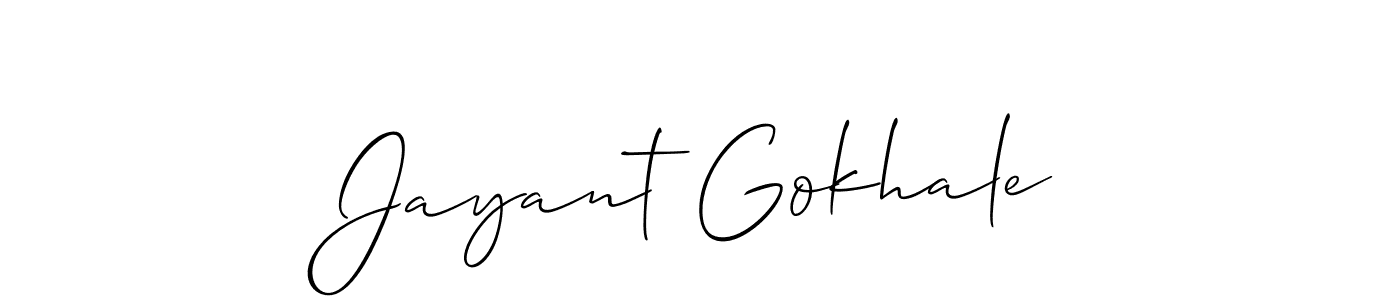 How to make Jayant Gokhale signature? Allison_Script is a professional autograph style. Create handwritten signature for Jayant Gokhale name. Jayant Gokhale signature style 2 images and pictures png
