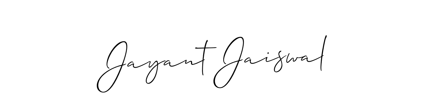 Design your own signature with our free online signature maker. With this signature software, you can create a handwritten (Allison_Script) signature for name Jayant Jaiswal. Jayant Jaiswal signature style 2 images and pictures png