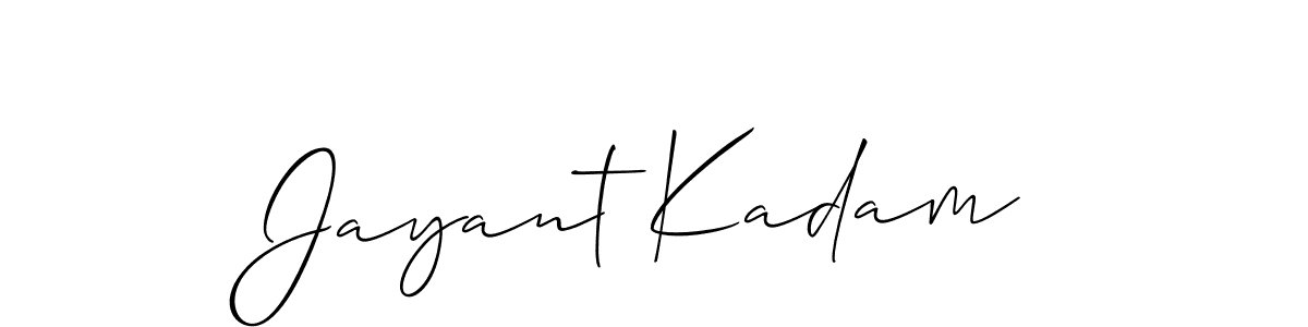 How to make Jayant Kadam signature? Allison_Script is a professional autograph style. Create handwritten signature for Jayant Kadam name. Jayant Kadam signature style 2 images and pictures png