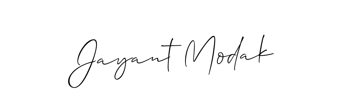 How to make Jayant Modak signature? Allison_Script is a professional autograph style. Create handwritten signature for Jayant Modak name. Jayant Modak signature style 2 images and pictures png