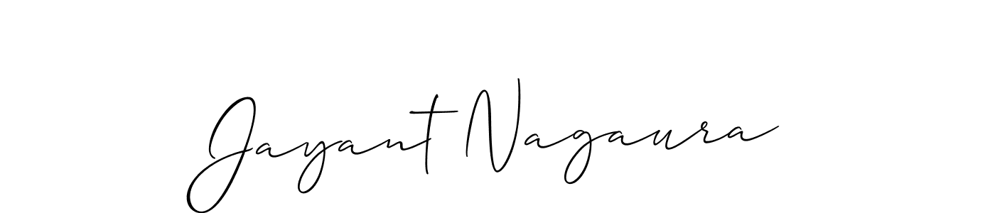 You should practise on your own different ways (Allison_Script) to write your name (Jayant Nagaura) in signature. don't let someone else do it for you. Jayant Nagaura signature style 2 images and pictures png