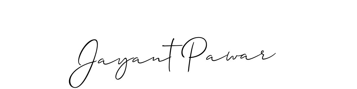 How to make Jayant Pawar name signature. Use Allison_Script style for creating short signs online. This is the latest handwritten sign. Jayant Pawar signature style 2 images and pictures png