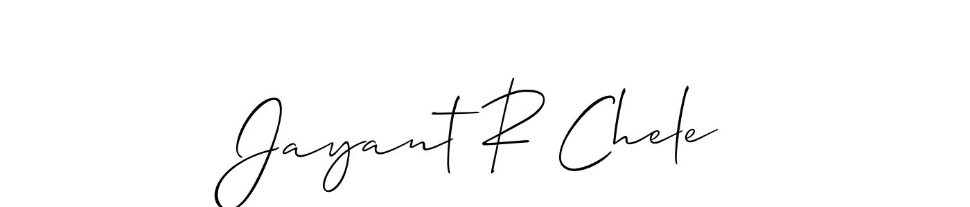 This is the best signature style for the Jayant R Chele name. Also you like these signature font (Allison_Script). Mix name signature. Jayant R Chele signature style 2 images and pictures png