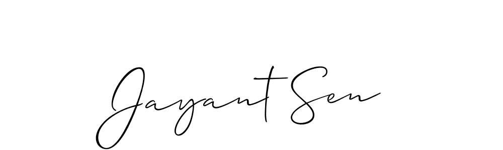 Make a short Jayant Sen signature style. Manage your documents anywhere anytime using Allison_Script. Create and add eSignatures, submit forms, share and send files easily. Jayant Sen signature style 2 images and pictures png