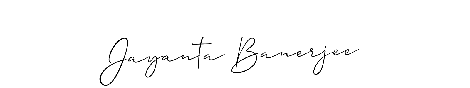 Design your own signature with our free online signature maker. With this signature software, you can create a handwritten (Allison_Script) signature for name Jayanta Banerjee. Jayanta Banerjee signature style 2 images and pictures png