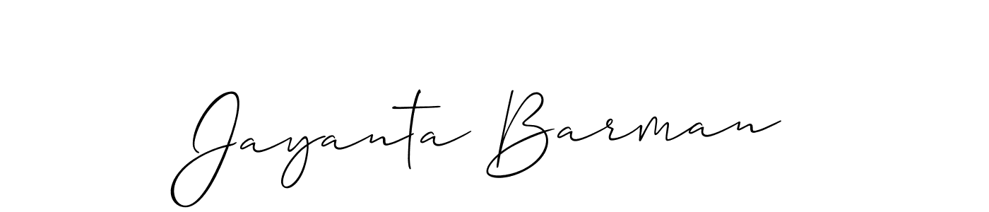 Use a signature maker to create a handwritten signature online. With this signature software, you can design (Allison_Script) your own signature for name Jayanta Barman. Jayanta Barman signature style 2 images and pictures png