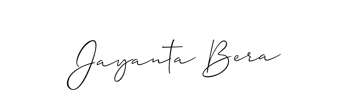 Design your own signature with our free online signature maker. With this signature software, you can create a handwritten (Allison_Script) signature for name Jayanta Bera. Jayanta Bera signature style 2 images and pictures png