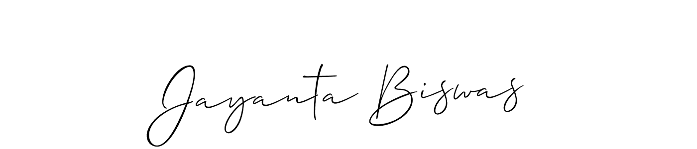 Make a beautiful signature design for name Jayanta Biswas. With this signature (Allison_Script) style, you can create a handwritten signature for free. Jayanta Biswas signature style 2 images and pictures png