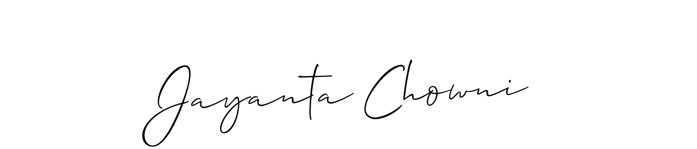 It looks lik you need a new signature style for name Jayanta Chowni. Design unique handwritten (Allison_Script) signature with our free signature maker in just a few clicks. Jayanta Chowni signature style 2 images and pictures png