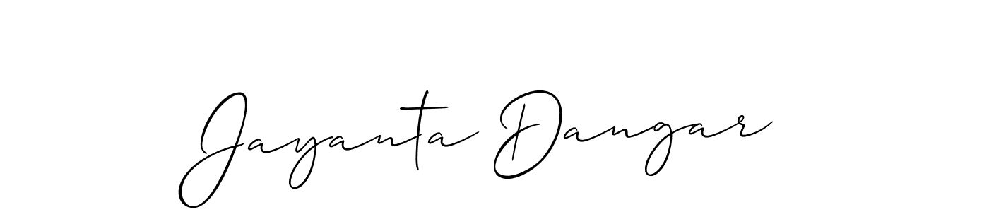How to make Jayanta Dangar signature? Allison_Script is a professional autograph style. Create handwritten signature for Jayanta Dangar name. Jayanta Dangar signature style 2 images and pictures png