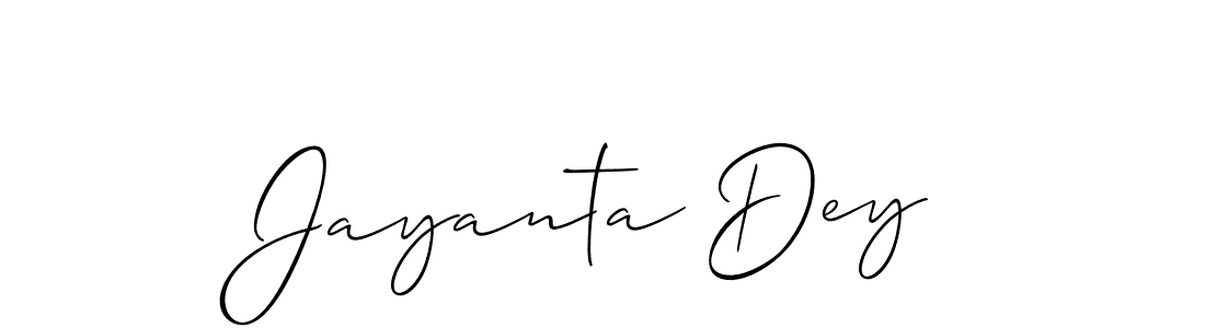 Use a signature maker to create a handwritten signature online. With this signature software, you can design (Allison_Script) your own signature for name Jayanta Dey. Jayanta Dey signature style 2 images and pictures png