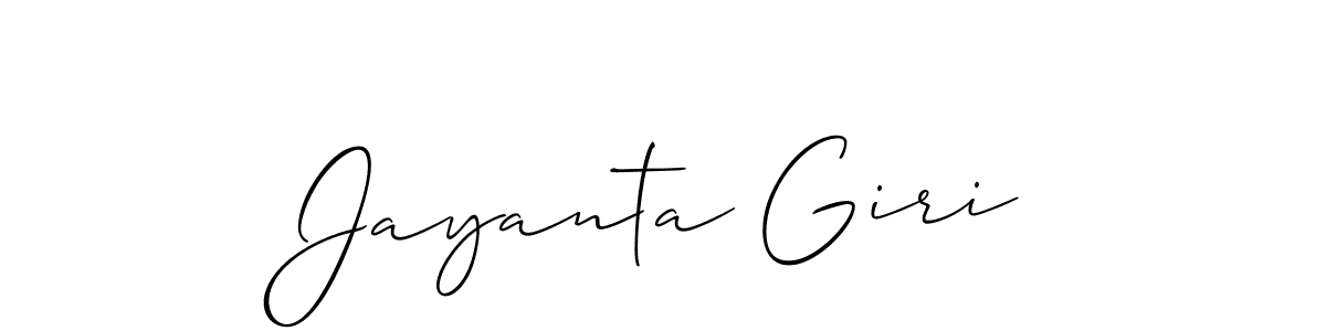 Make a beautiful signature design for name Jayanta Giri. With this signature (Allison_Script) style, you can create a handwritten signature for free. Jayanta Giri signature style 2 images and pictures png