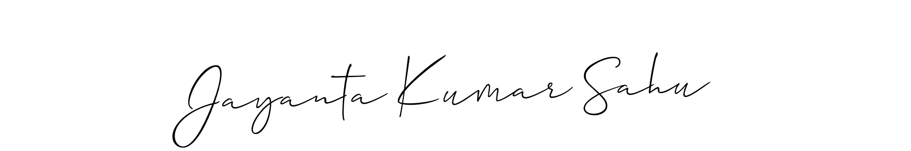 Use a signature maker to create a handwritten signature online. With this signature software, you can design (Allison_Script) your own signature for name Jayanta Kumar Sahu. Jayanta Kumar Sahu signature style 2 images and pictures png