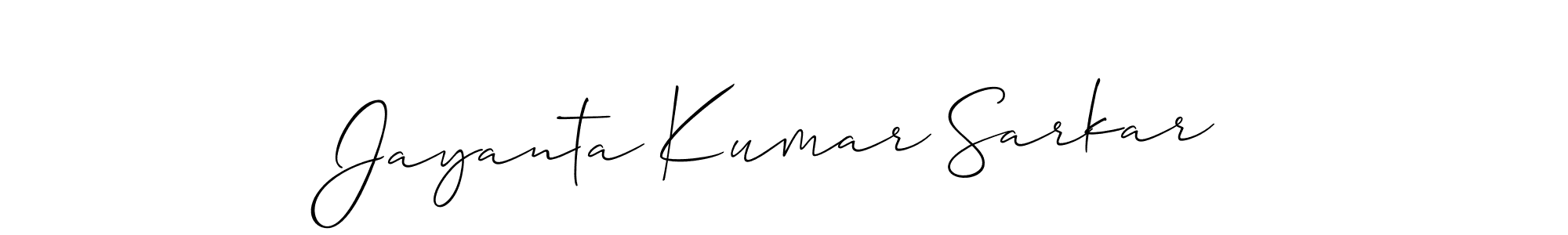 Also You can easily find your signature by using the search form. We will create Jayanta Kumar Sarkar name handwritten signature images for you free of cost using Allison_Script sign style. Jayanta Kumar Sarkar signature style 2 images and pictures png