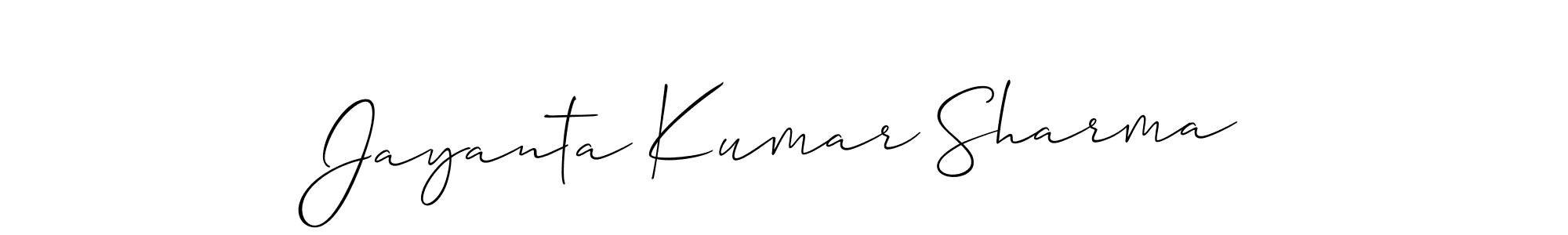 It looks lik you need a new signature style for name Jayanta Kumar Sharma. Design unique handwritten (Allison_Script) signature with our free signature maker in just a few clicks. Jayanta Kumar Sharma signature style 2 images and pictures png