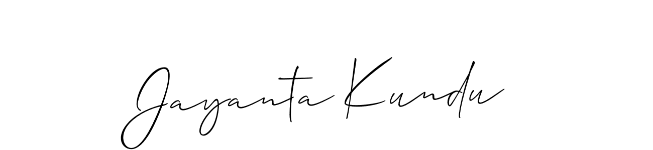 The best way (Allison_Script) to make a short signature is to pick only two or three words in your name. The name Jayanta Kundu include a total of six letters. For converting this name. Jayanta Kundu signature style 2 images and pictures png