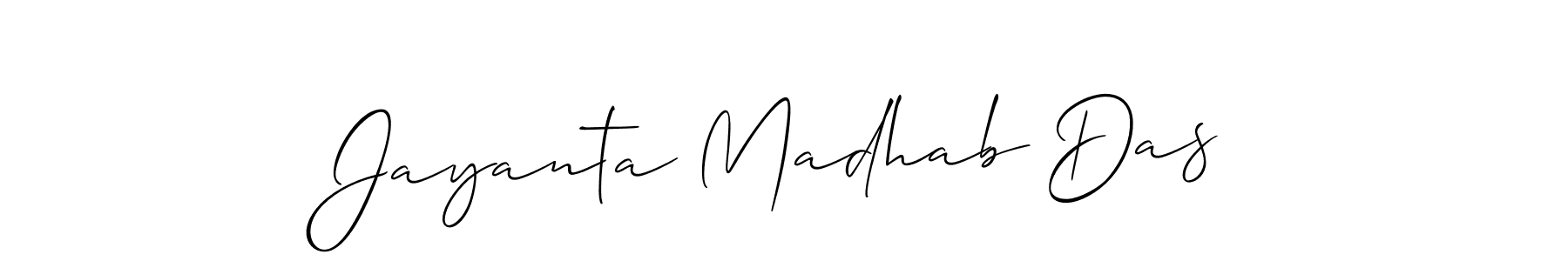 How to make Jayanta Madhab Das signature? Allison_Script is a professional autograph style. Create handwritten signature for Jayanta Madhab Das name. Jayanta Madhab Das signature style 2 images and pictures png