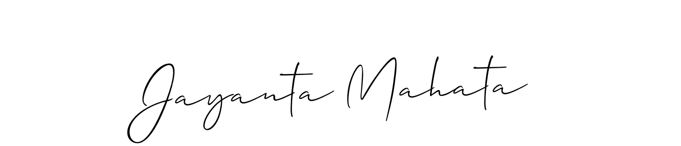 Use a signature maker to create a handwritten signature online. With this signature software, you can design (Allison_Script) your own signature for name Jayanta Mahata. Jayanta Mahata signature style 2 images and pictures png