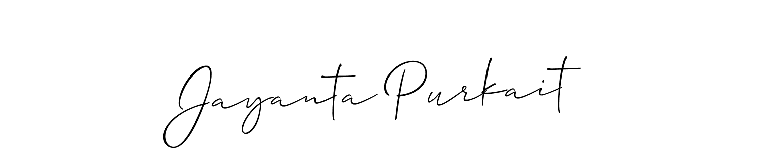 You should practise on your own different ways (Allison_Script) to write your name (Jayanta Purkait) in signature. don't let someone else do it for you. Jayanta Purkait signature style 2 images and pictures png