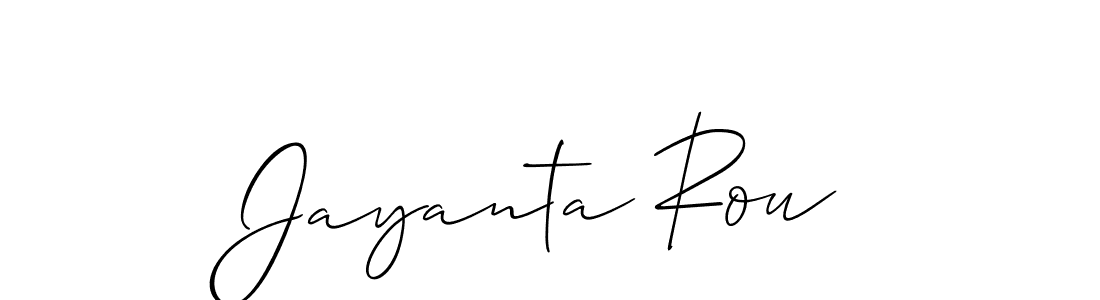 You should practise on your own different ways (Allison_Script) to write your name (Jayanta Rou) in signature. don't let someone else do it for you. Jayanta Rou signature style 2 images and pictures png