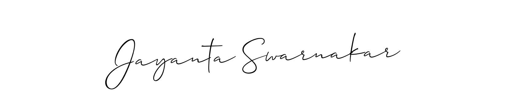 This is the best signature style for the Jayanta Swarnakar name. Also you like these signature font (Allison_Script). Mix name signature. Jayanta Swarnakar signature style 2 images and pictures png