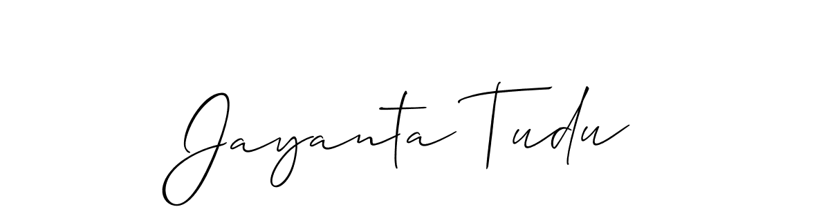 How to make Jayanta Tudu signature? Allison_Script is a professional autograph style. Create handwritten signature for Jayanta Tudu name. Jayanta Tudu signature style 2 images and pictures png