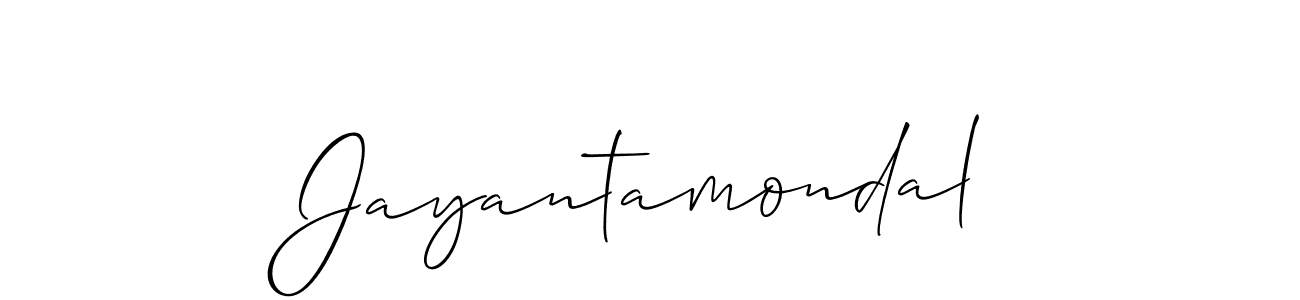 Design your own signature with our free online signature maker. With this signature software, you can create a handwritten (Allison_Script) signature for name Jayantamondal. Jayantamondal signature style 2 images and pictures png