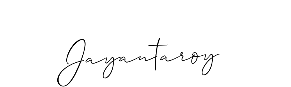 How to make Jayantaroy signature? Allison_Script is a professional autograph style. Create handwritten signature for Jayantaroy name. Jayantaroy signature style 2 images and pictures png