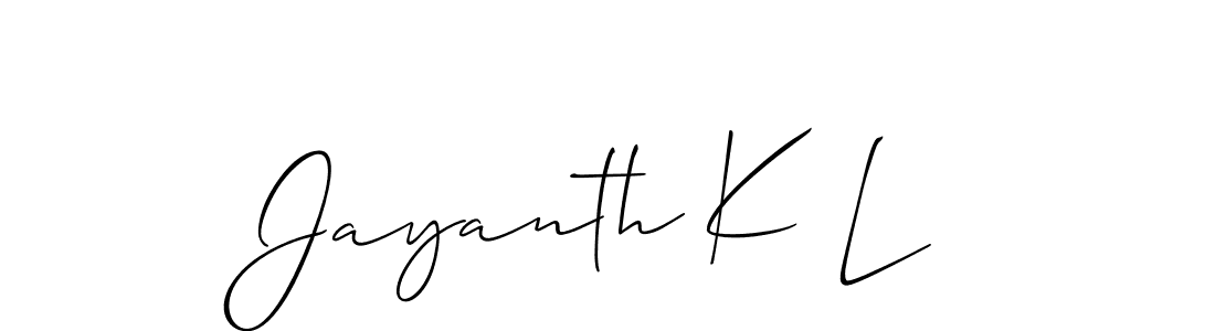 Make a beautiful signature design for name Jayanth K L. Use this online signature maker to create a handwritten signature for free. Jayanth K L signature style 2 images and pictures png