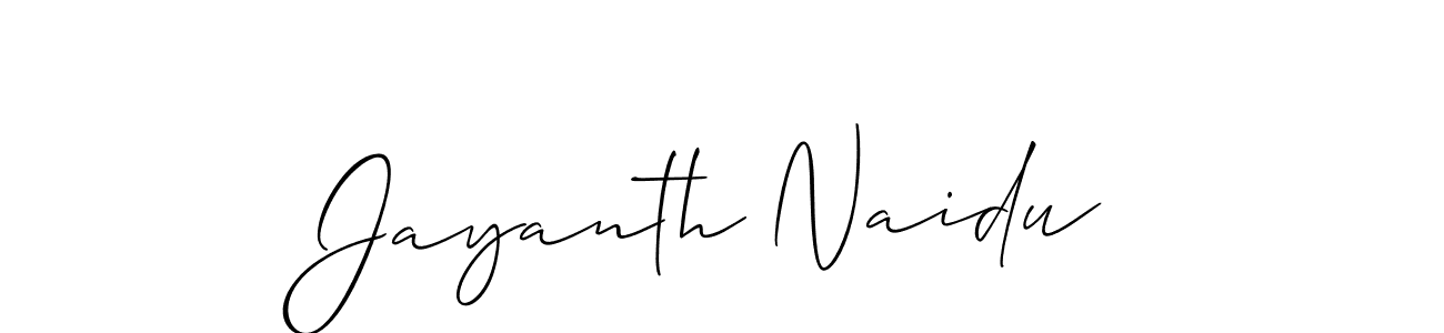 Make a beautiful signature design for name Jayanth Naidu. With this signature (Allison_Script) style, you can create a handwritten signature for free. Jayanth Naidu signature style 2 images and pictures png