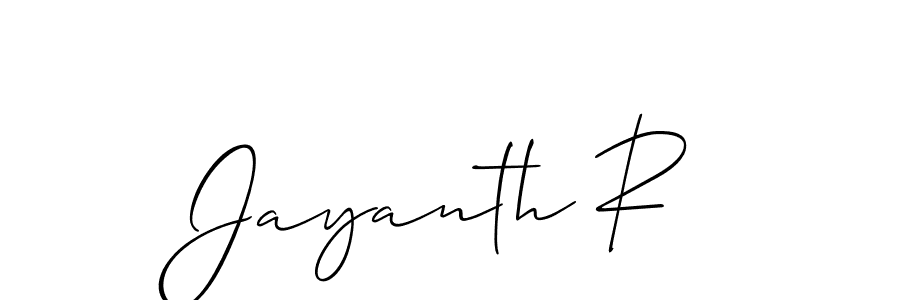 How to Draw Jayanth R signature style? Allison_Script is a latest design signature styles for name Jayanth R. Jayanth R signature style 2 images and pictures png